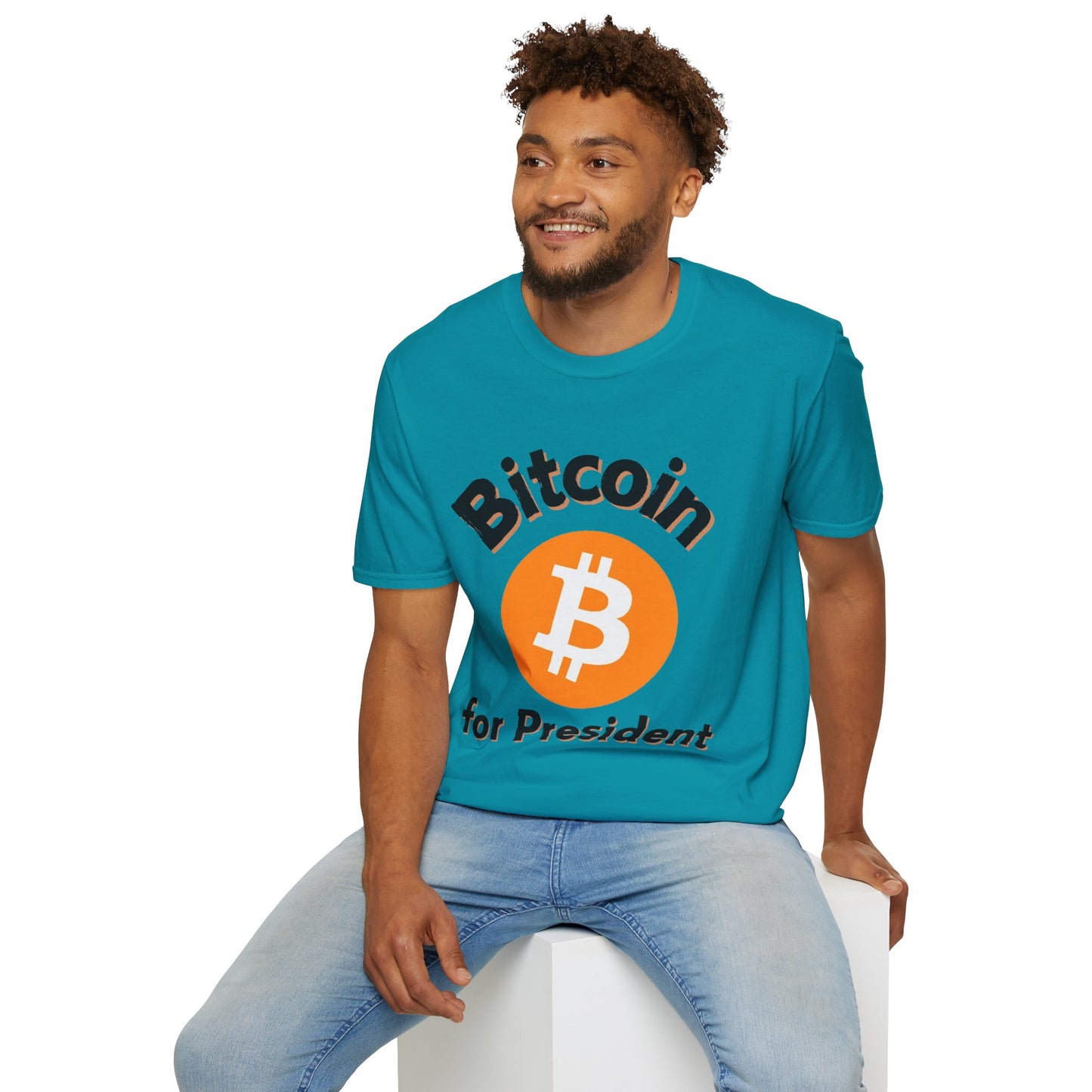 Bitcoin (BTC) for President LTcolors Unisex T-Shirt by cypherpunkgear