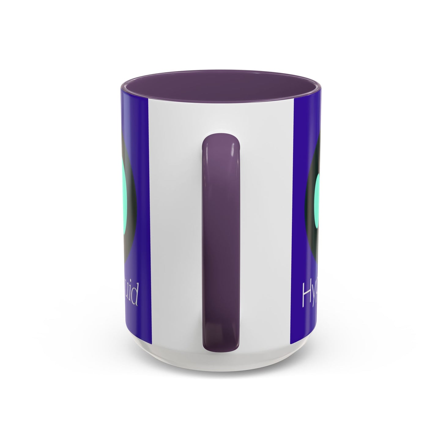 Hyperliquid White font Dark Purple Accent Mug by cypherpunkgear.com