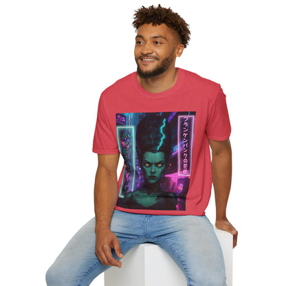 Bride of Frankenpunk Light colors Unisex T-Shirt by CreepyCrafts.boo