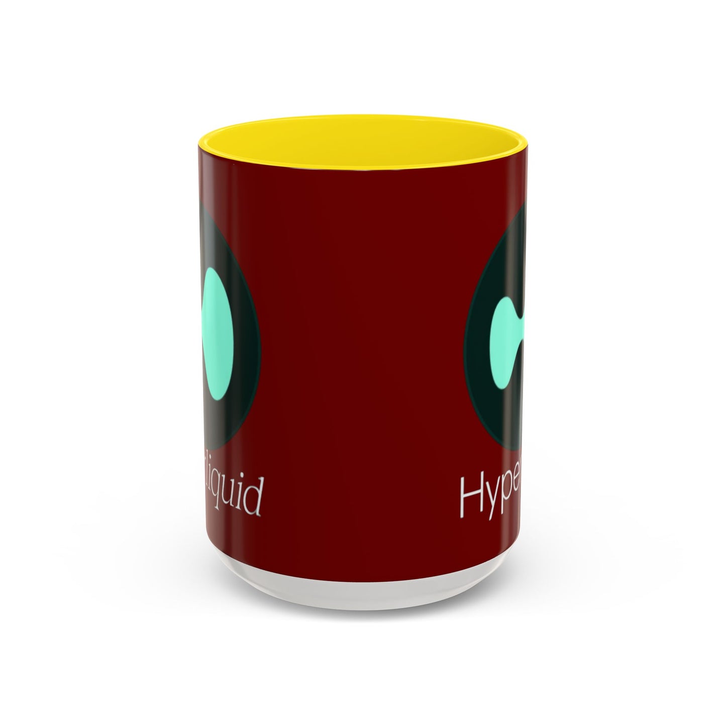 Hyperliquid White font Red Accent Mug by cypherpunkgear.com