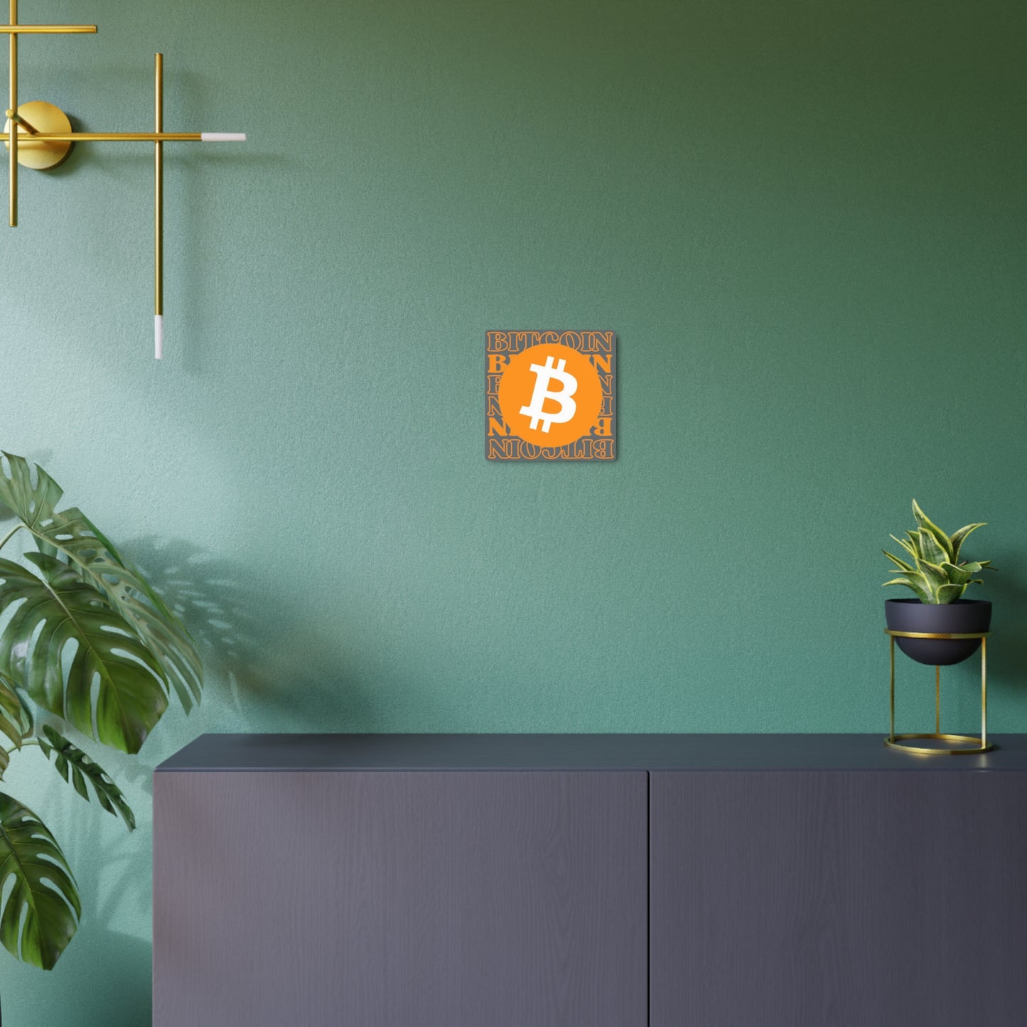 Bitcoin Bitcoin Bitcoin (BTC) Metal Art Sign by cypherpunkgear