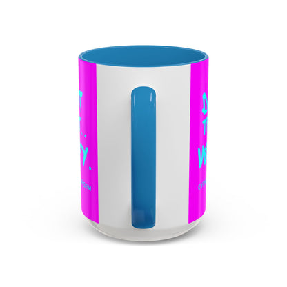 Don't Trust...Verify. Electric Magenta Accent Mug by cypherpunkgear.com