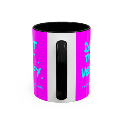 Don't Trust...Verify. Electric Magenta Accent Mug by cypherpunkgear.com