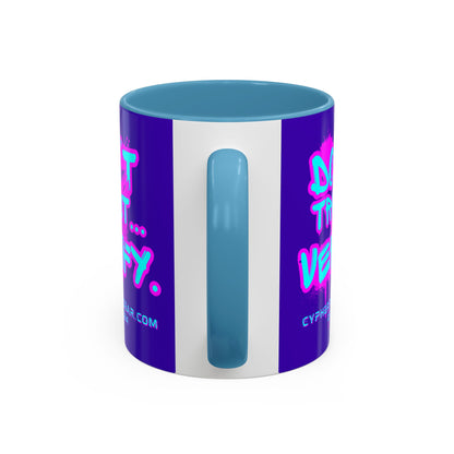Don't Trust...Verify. Dark Purple Accent Mug by cypherpunkgear.com