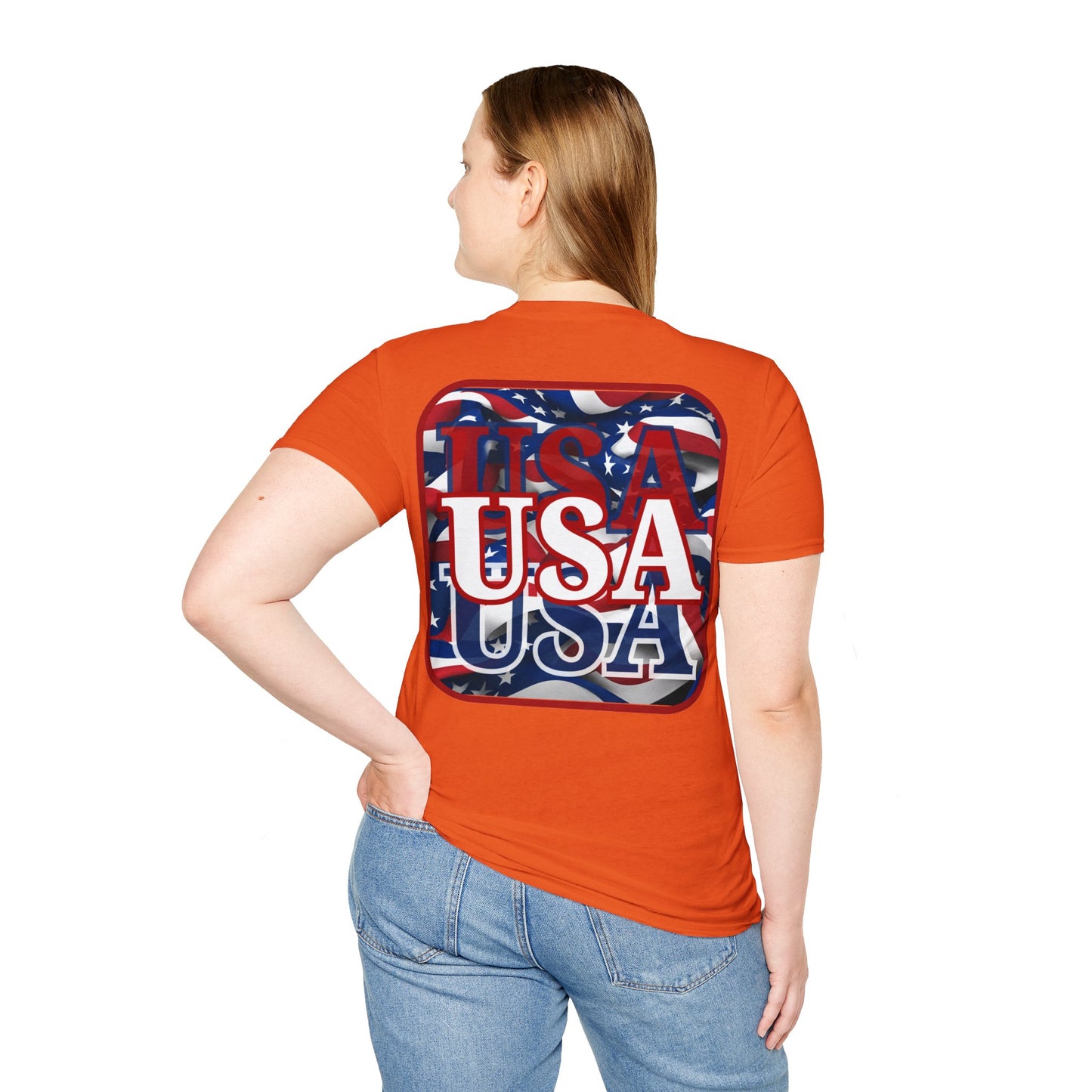 2-sided Red WHITE and Blue USA Patriot LTcolors Unisex T-Shirt by cypherpunkgear