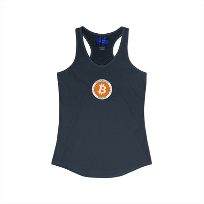 2-sided, Bitcoin (BTC) Decentralized Freedom Women's Racerback Tank Top by cypherpunkgear.com