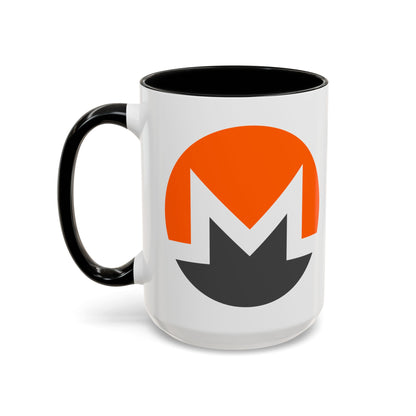 Monero (XMR) White Accent Mug by cypherpunkgear.com