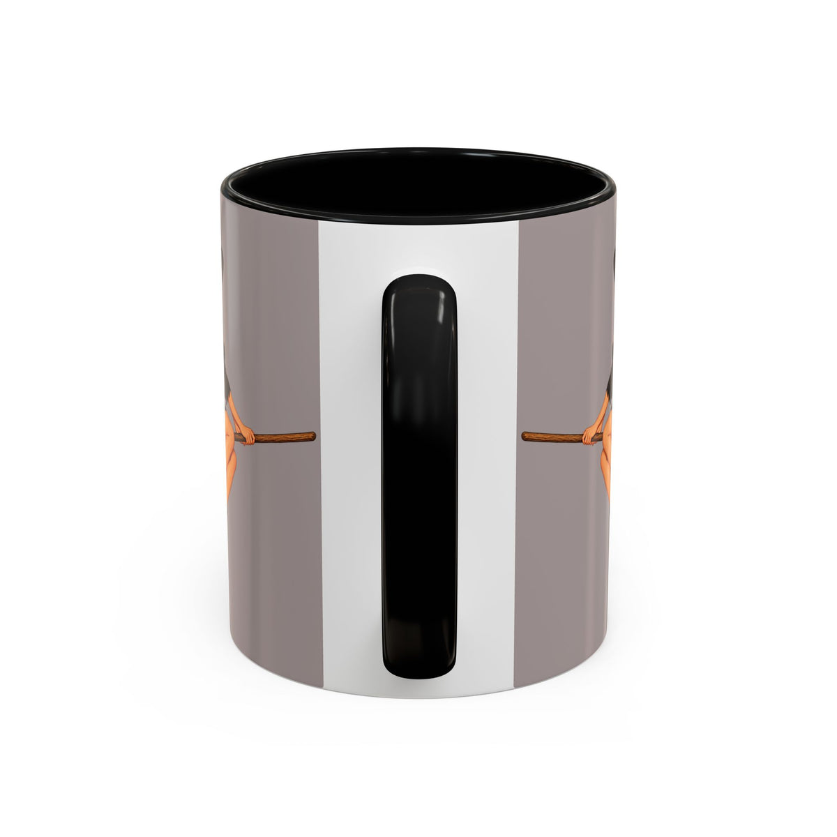 Hazel Hex Grey Accent Mug by CreepyCrafts.boo