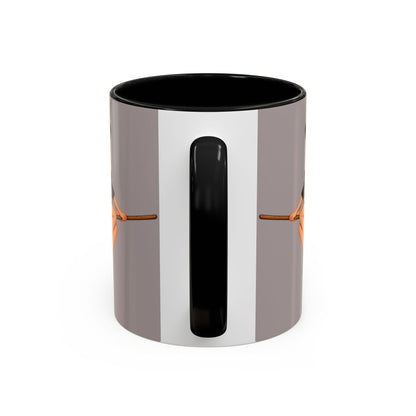 Hazel Hex Grey Accent Mug by CreepyCrafts.boo