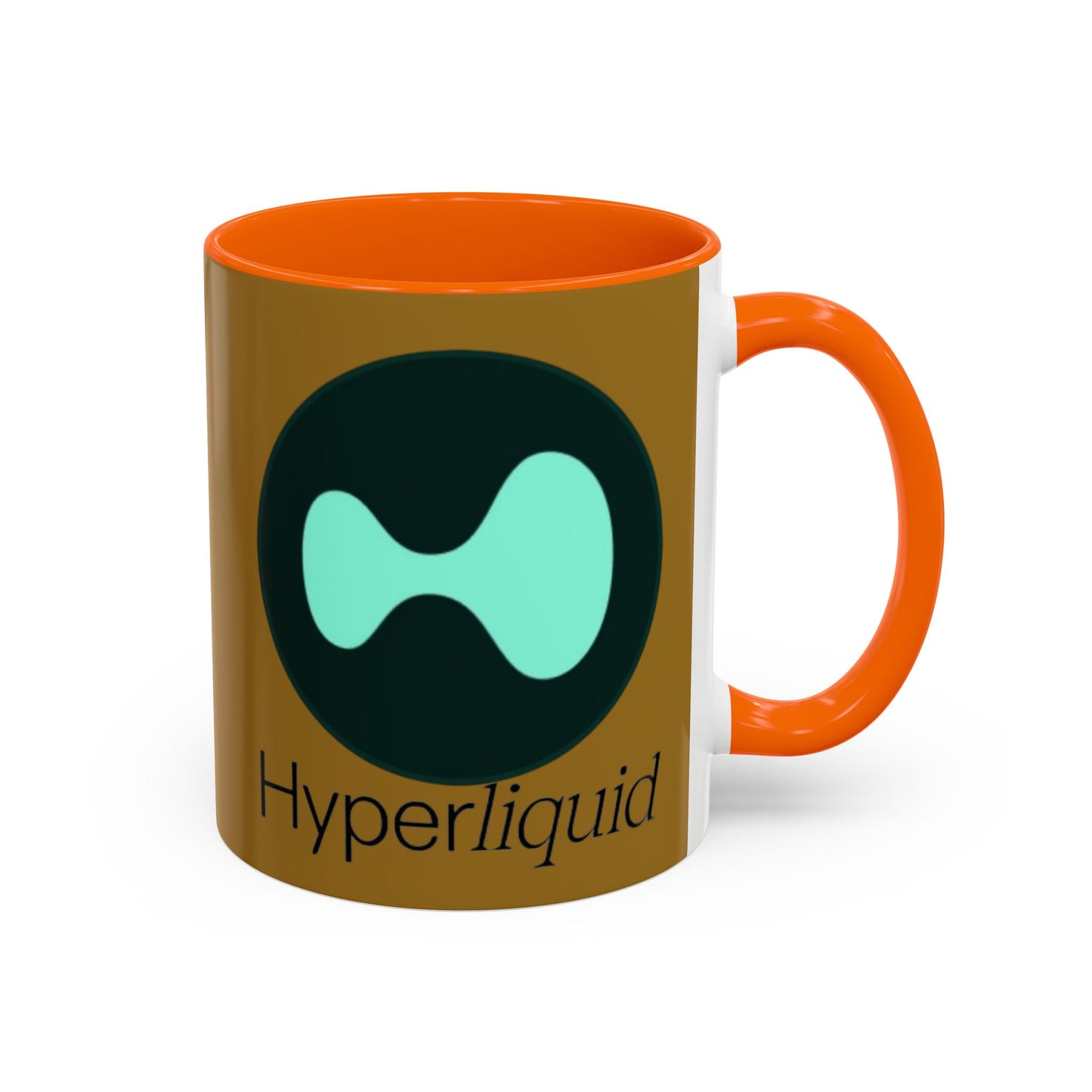 Hyperliquid Black font Brown Accent Mug by cypherpunkgear.com