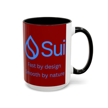 SUI Red Accent Mug by cypherpunkgear.com