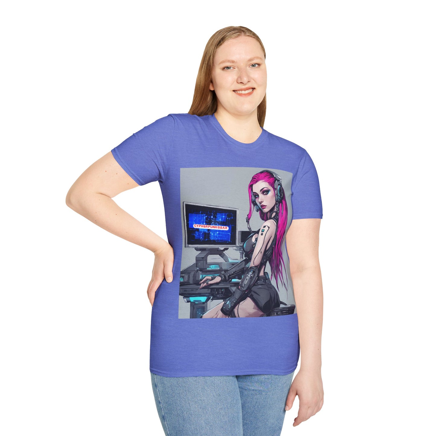 Netrunner Cyberpunk Light colors Unisex T-Shirt by cypherpunkgear.com