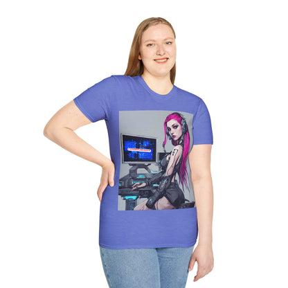 Netrunner Cyberpunk Light colors Unisex T-Shirt by cypherpunkgear.com