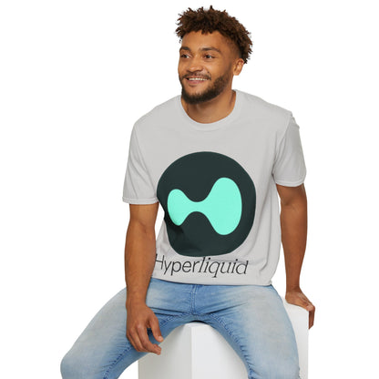 Hyperliquid Black font Unisex T-Shirt by cypherpunkgear.com