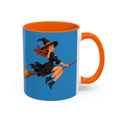 Hazel Hex Blue Accent Mug by CreepyCrafts.boo