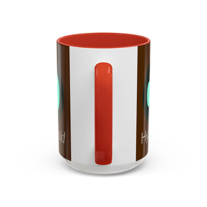 Hyperliquid White font Brown Accent Mug by cypherpunkgear.com