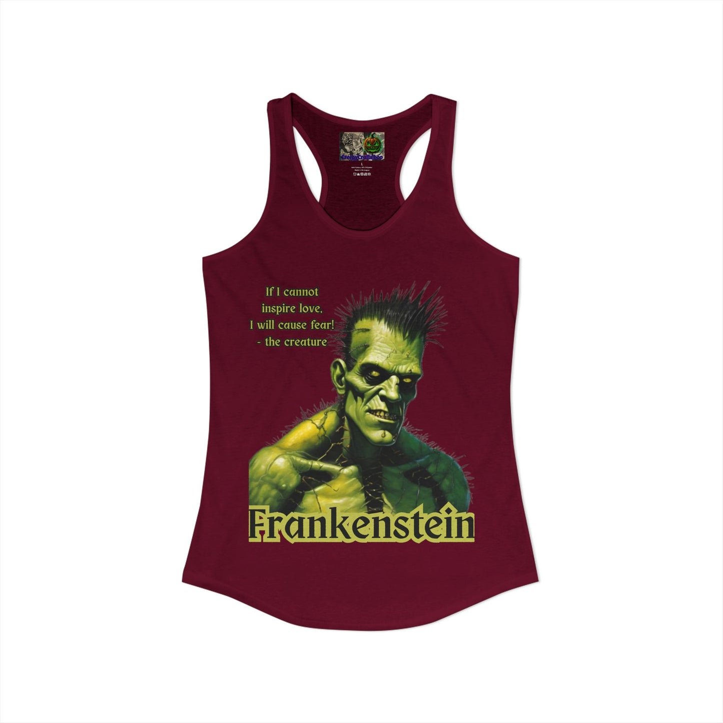 Frankenstein's Creature Women's Racerback Tank Top by CreepyCrafts.boo