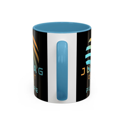 Jupiter (JUP) Orbit the Future Black Accent Mug by cypherpunkgear.com