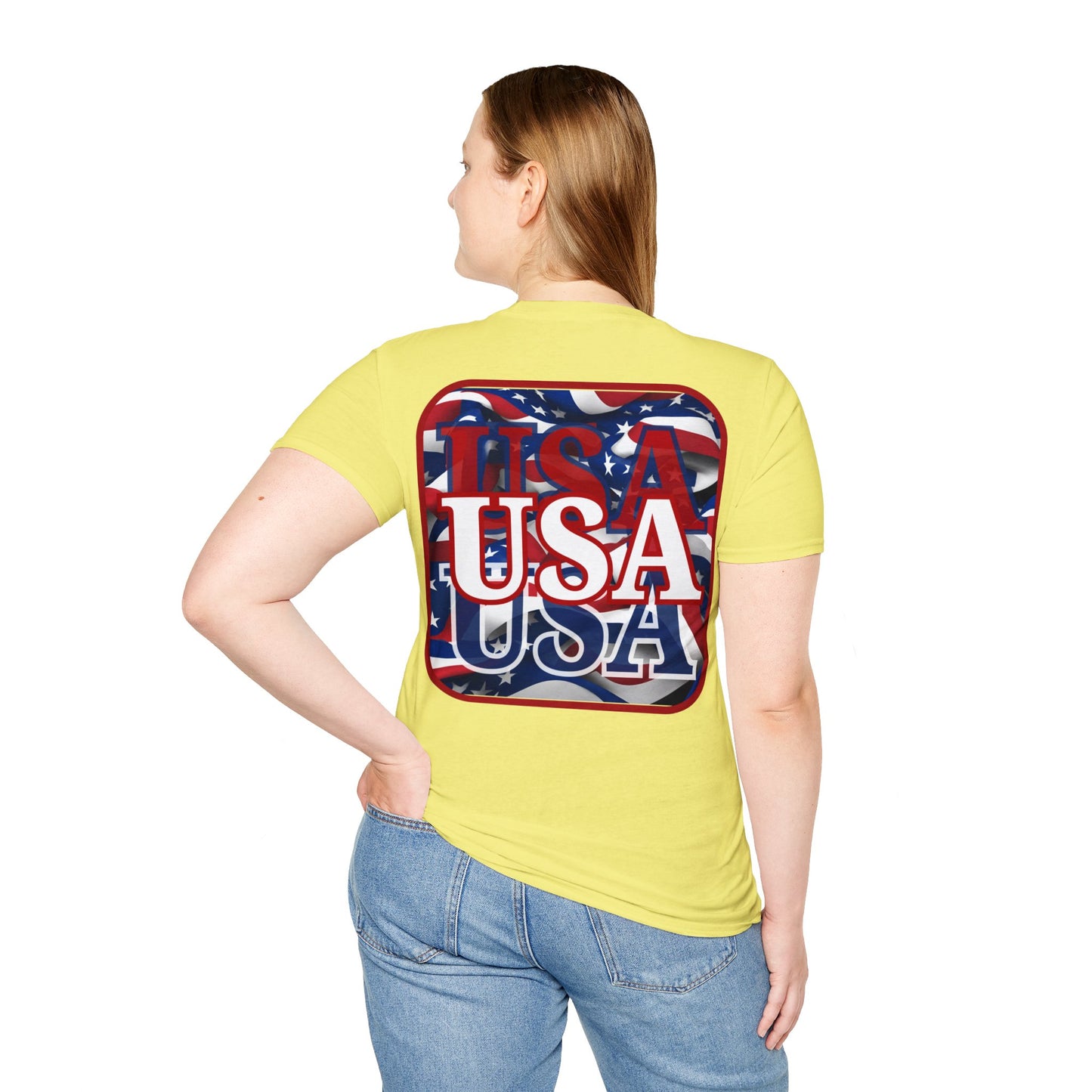 2-sided Red WHITE and Blue USA Patriot LTcolors Unisex T-Shirt by cypherpunkgear