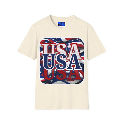 Red White and BLUE USA Patriot LTcolors Unisex T-Shirt by cypherpunkgear