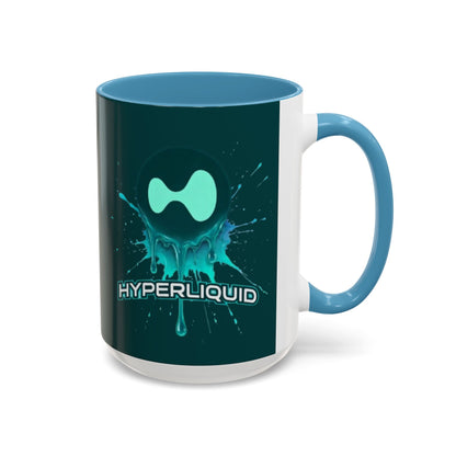 HYPE Drip Dark Hyperliquid Accent Mug by cypherpunkgear.com
