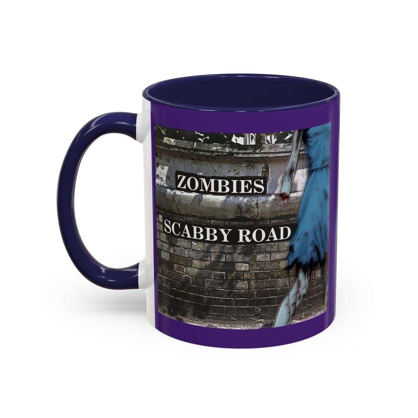 2-sided, Scabby Road Purple Accent Mug by CreepyCrafts.boo