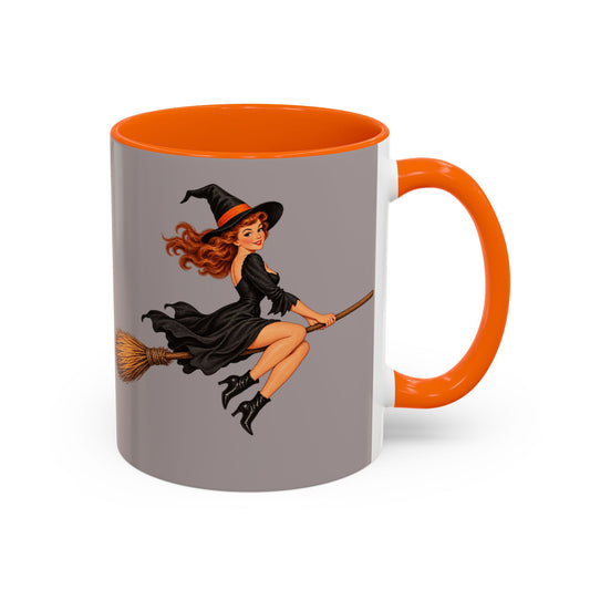 Hazel Hex Grey Accent Mug by CreepyCrafts.boo