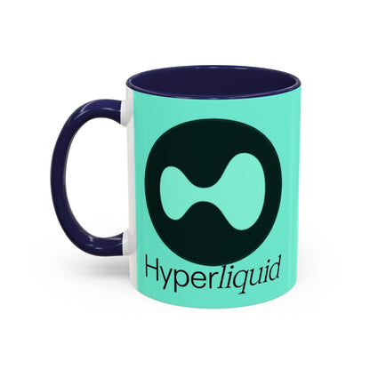 Hyperliquid Black font Light Hyperliquid Accent Mug by cypherpunkgear.com