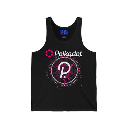 Polkadot (DOT) Unisex Jersey Tank Top by cypherpunkgear.com