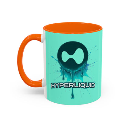 HYPE Drip Light Hyperliquid Accent Mug by cypherpunkgear.com