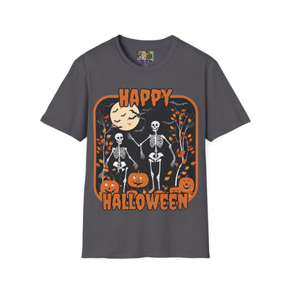 Spooktacular Skeletons of Halloween Dark colors Unisex T-shirt by CreepyCrafts.boo