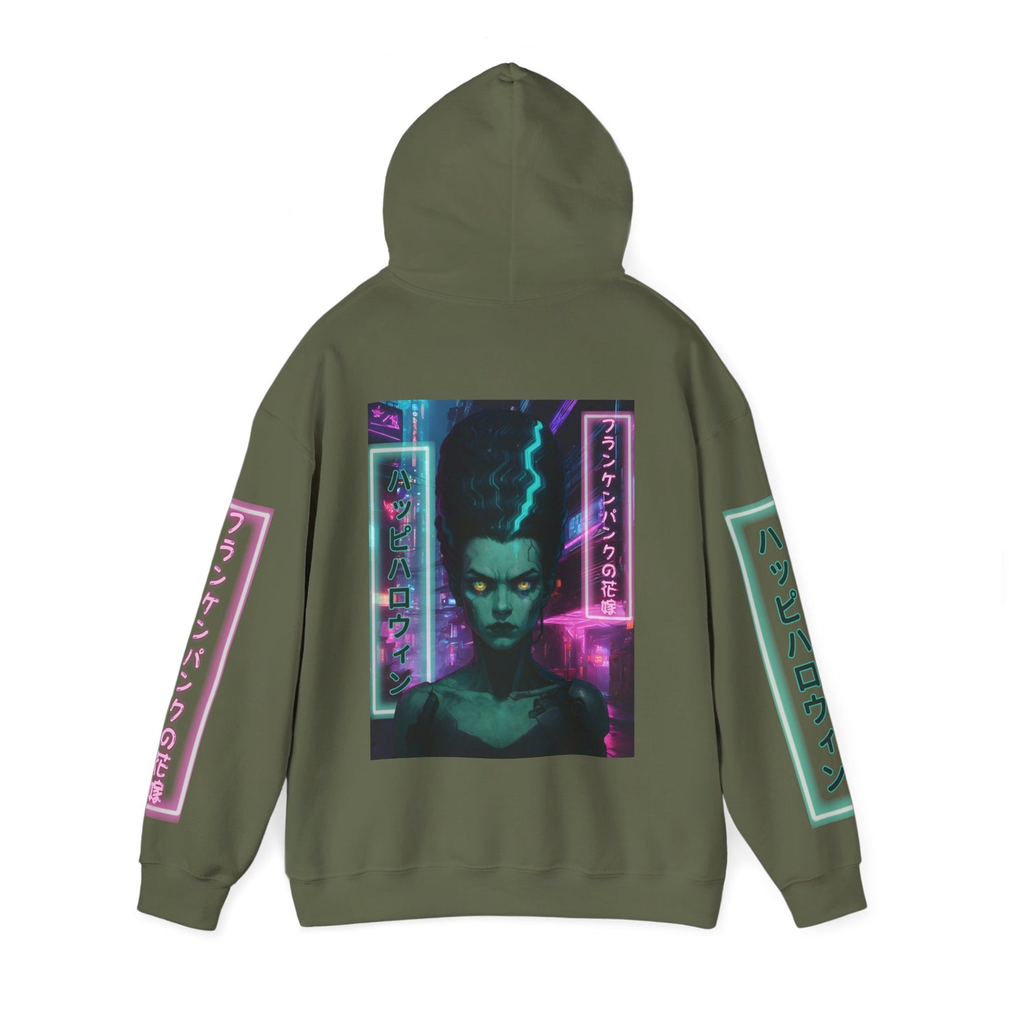 Bride of Frankenpunk Hoodie Unisex Hooded Sweatshirt by CreepyCrafts.boo