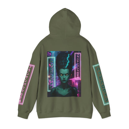 Bride of Frankenpunk Hoodie Unisex Hooded Sweatshirt by CreepyCrafts.boo