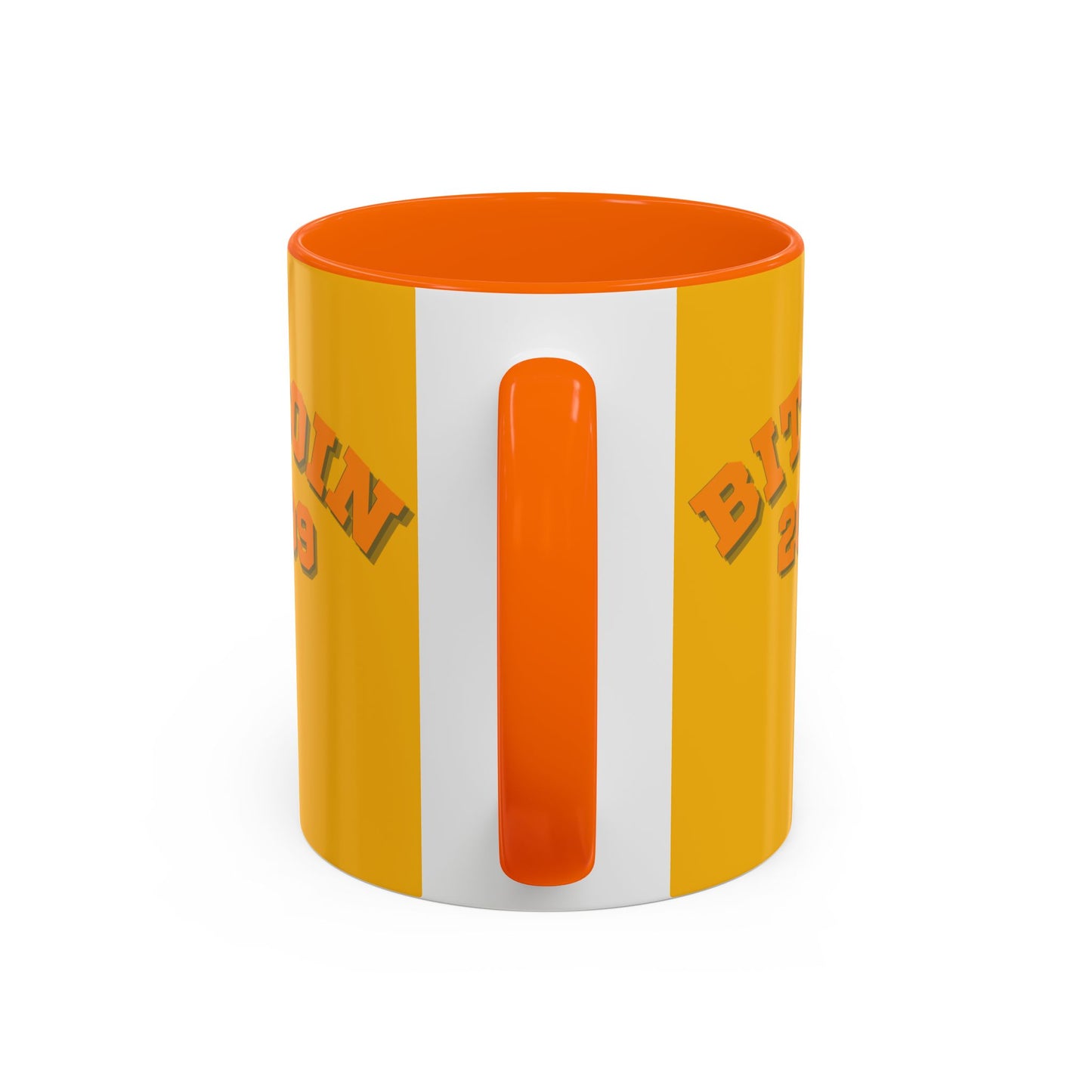 Bitcoin 2009 Yellow Accent Mug by cypherpunkgear.com