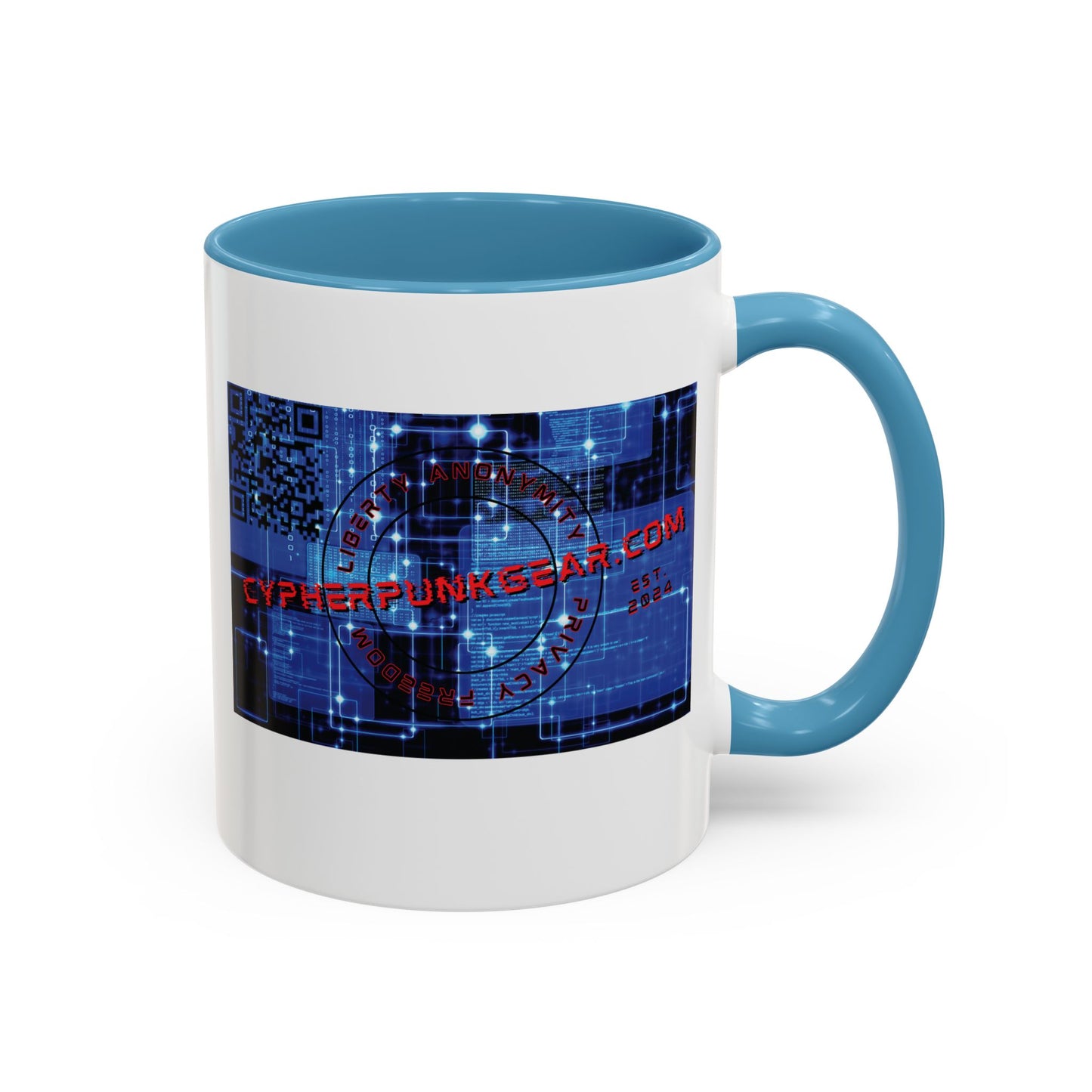 Cypherpunkgear.com logo Accent Mug by cypherpunkgear.com