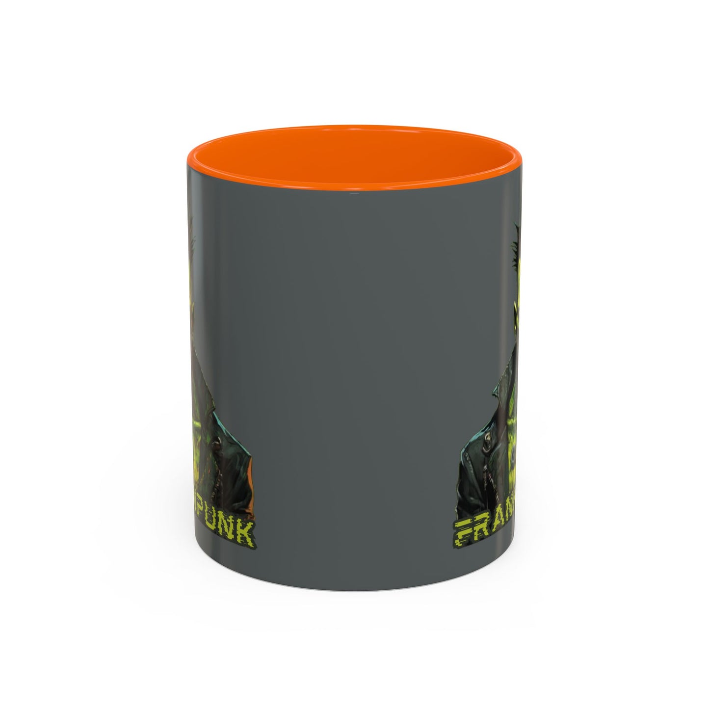 Frankenpunk Grey Accent Mug by CreepyCrafts.boo