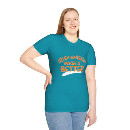 Irish Whiskey makes it better OGfont DKcolors Unisex T-Shirt by cypherpunkgear.com