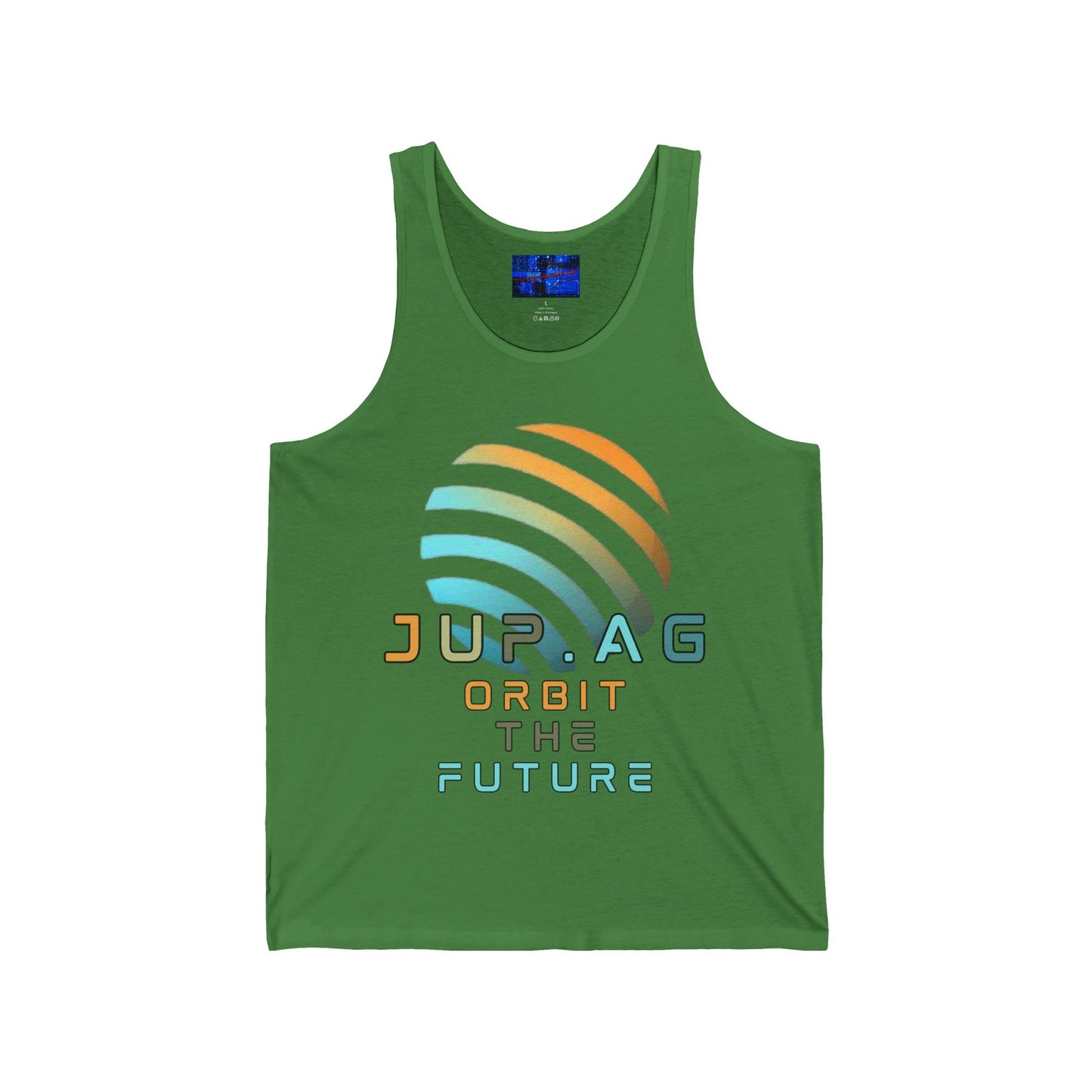 Jupiter (JUP) Orbit the Future Unisex Jersey Tank Top by cypherpunkgear.com