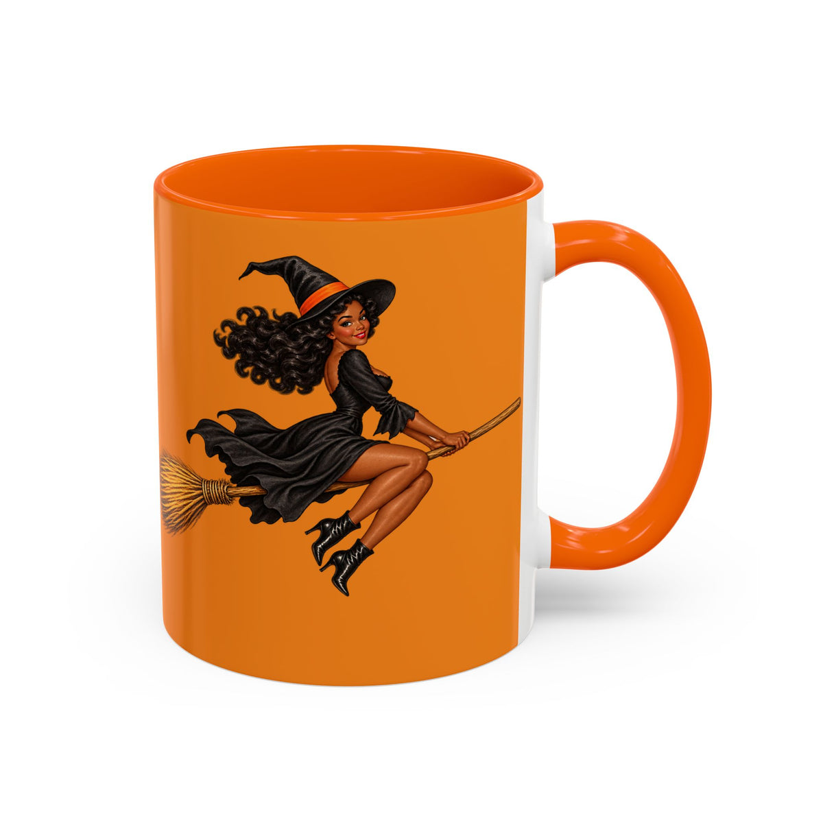 Velvet Vex Orange Accent Mug by CreepyCrafts.boo