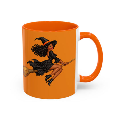 Velvet Vex Orange Accent Mug by CreepyCrafts.boo