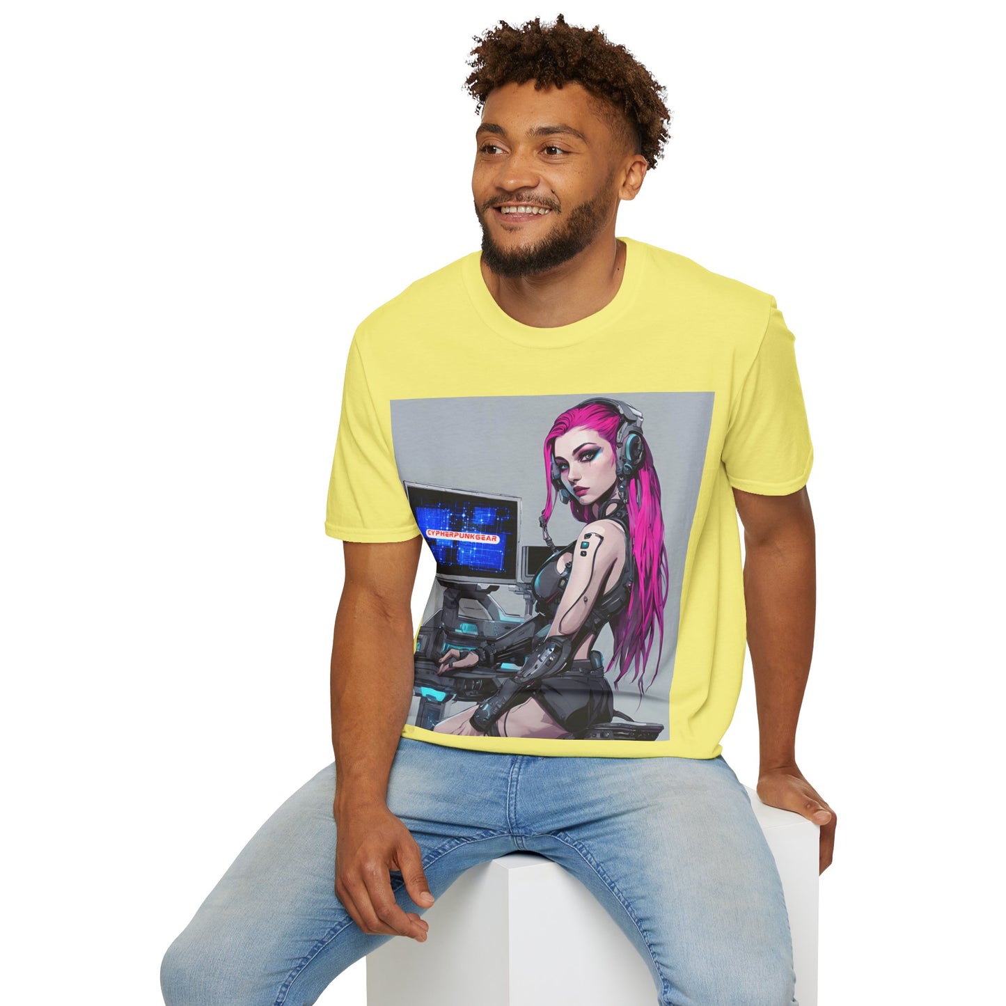 Netrunner Cyberpunk Light colors Unisex T-Shirt by cypherpunkgear.com