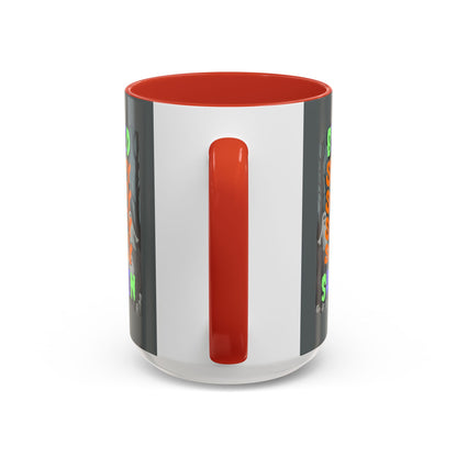 Spooky Blessed Samhain Ghost Mixed font Accent Mug by CreepyCrafts.boo