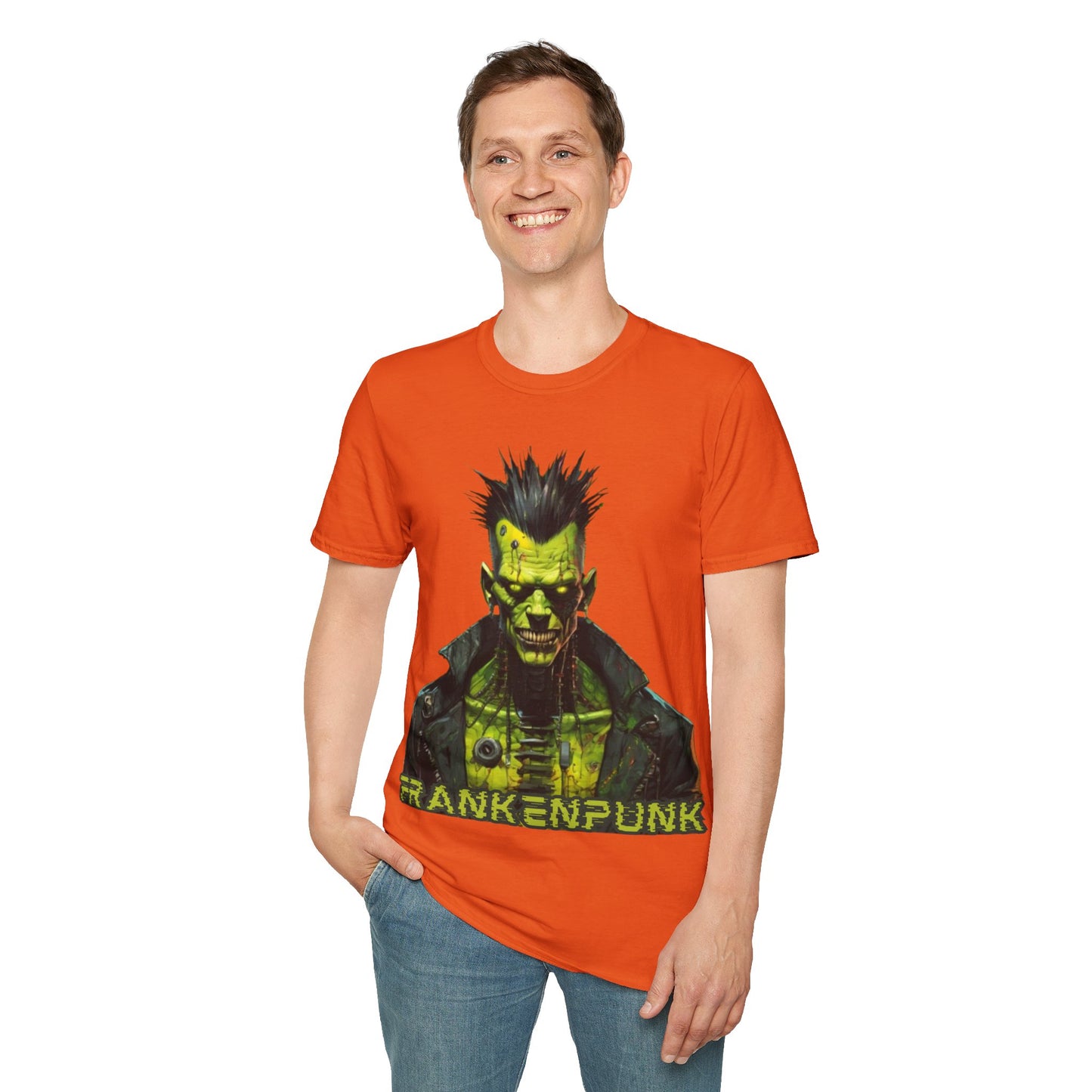 Frankenpunk w/logo Unisex T-Shirt by cypherpunkgear