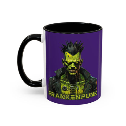 Frankenpunk Purple Accent Mug by CreepyCrafts.boo