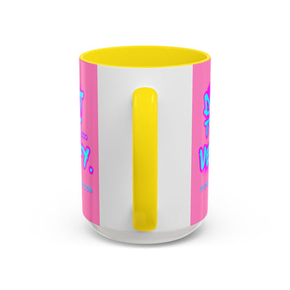 Don't Trust...Verify. Light Pink Accent Mug by cypherpunkgear.com