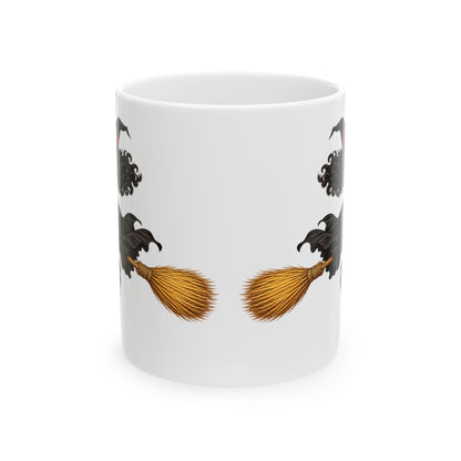Velvet Vex White Mug by CreepyCrafts.boo