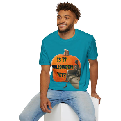 Is it Halloween yet? Skeleton's Giant Pumpkin Dark colors Unisex T-Shirt by CreepyCrafts.boo