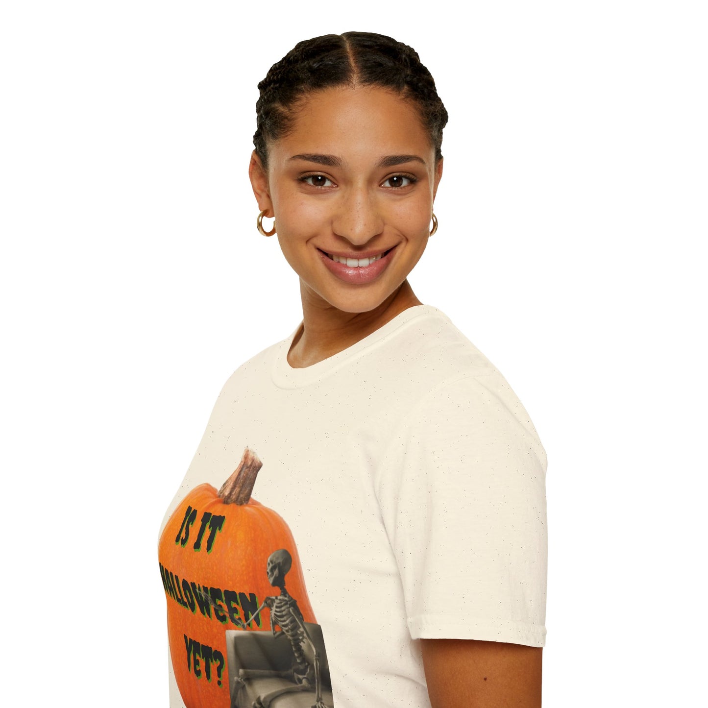 Is it Halloween yet? Skeleton's Giant Pumpkin Light colors Unisex T-Shirt by CreepyCrafts.boo