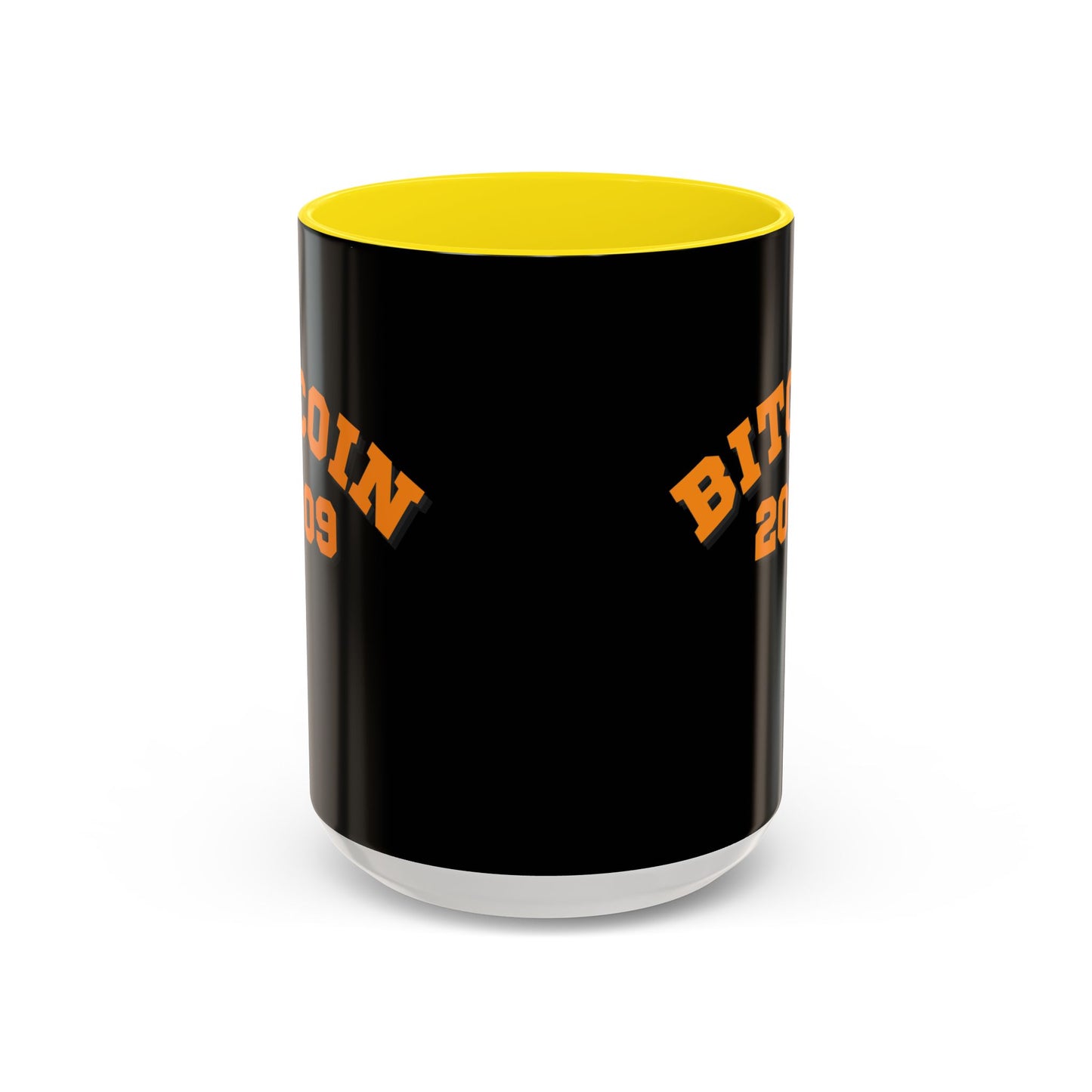 Bitcoin 2009 Black Accent Mug by cypherpunkgear.com