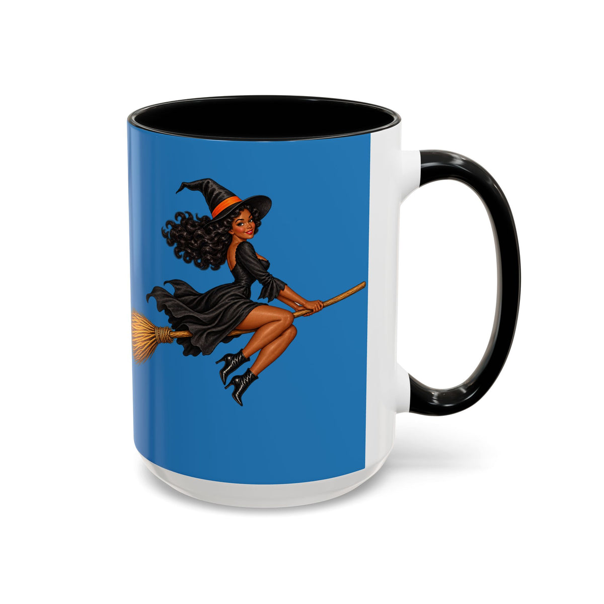 Velvet Vex Blue Accent Mug by CreepyCrafts.boo
